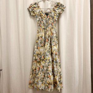 Weworewhat Danielle Bernstein Printed Poplin Midi Dress